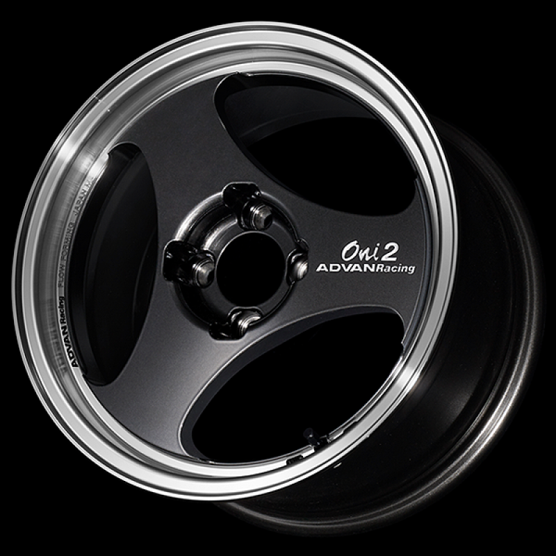 ADVAN RACING ONI2 14X5.5 +38 4-100 MACHINING & BLACK GUNMETALLIC - YAY4B38ABG