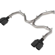 AFE Takeda 3 IN to 2-1/2 IN 304 Stainless Steel Axle-Back Exhaust Carbon Fiber Tip (2022-2024 Forte GT) - 49-37039-C