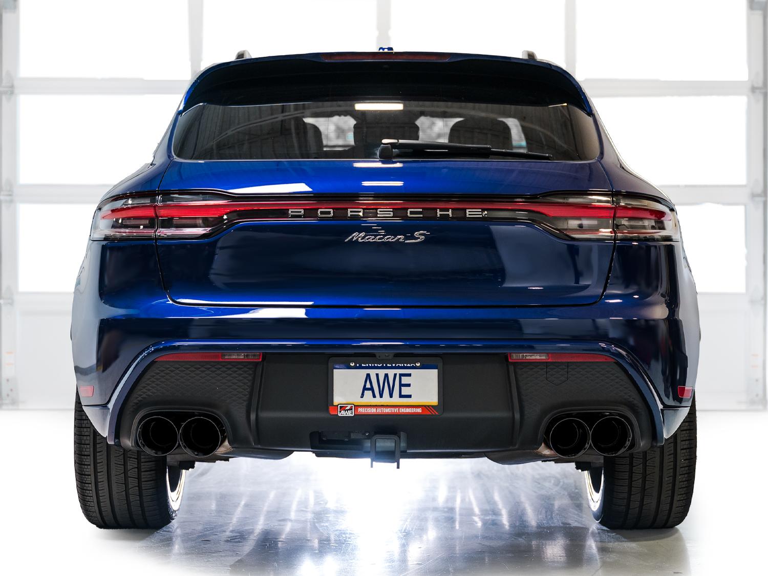 AWE Touring Edition Exhaust for '22+ Porsche Macan 2.9TT - Diamond Black Tips - 3015-43952