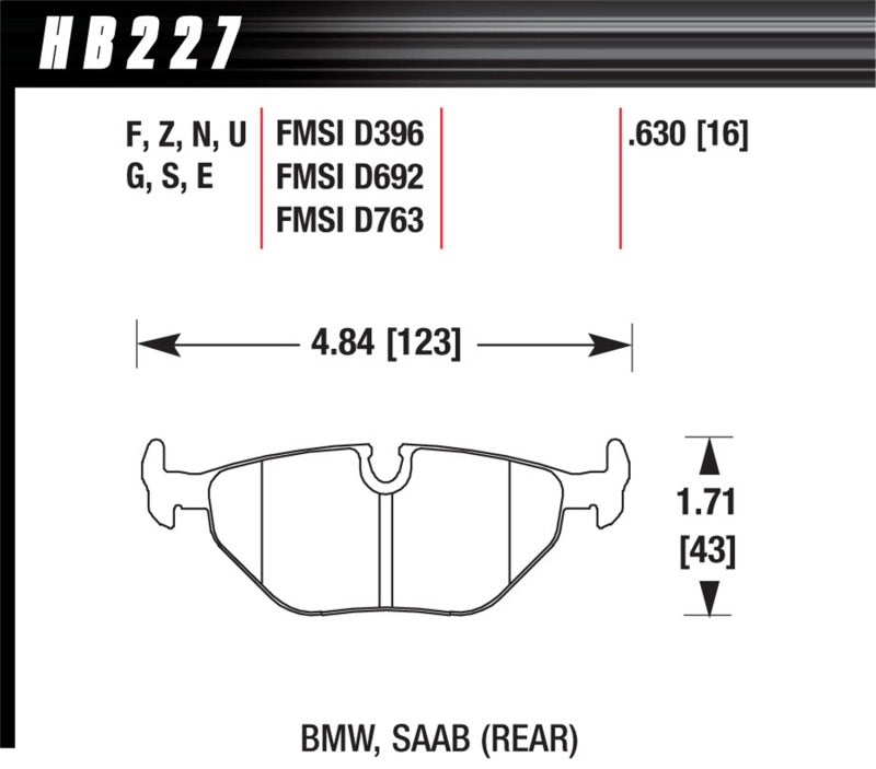 Hawk Street Brake Pads - HB227Z.630