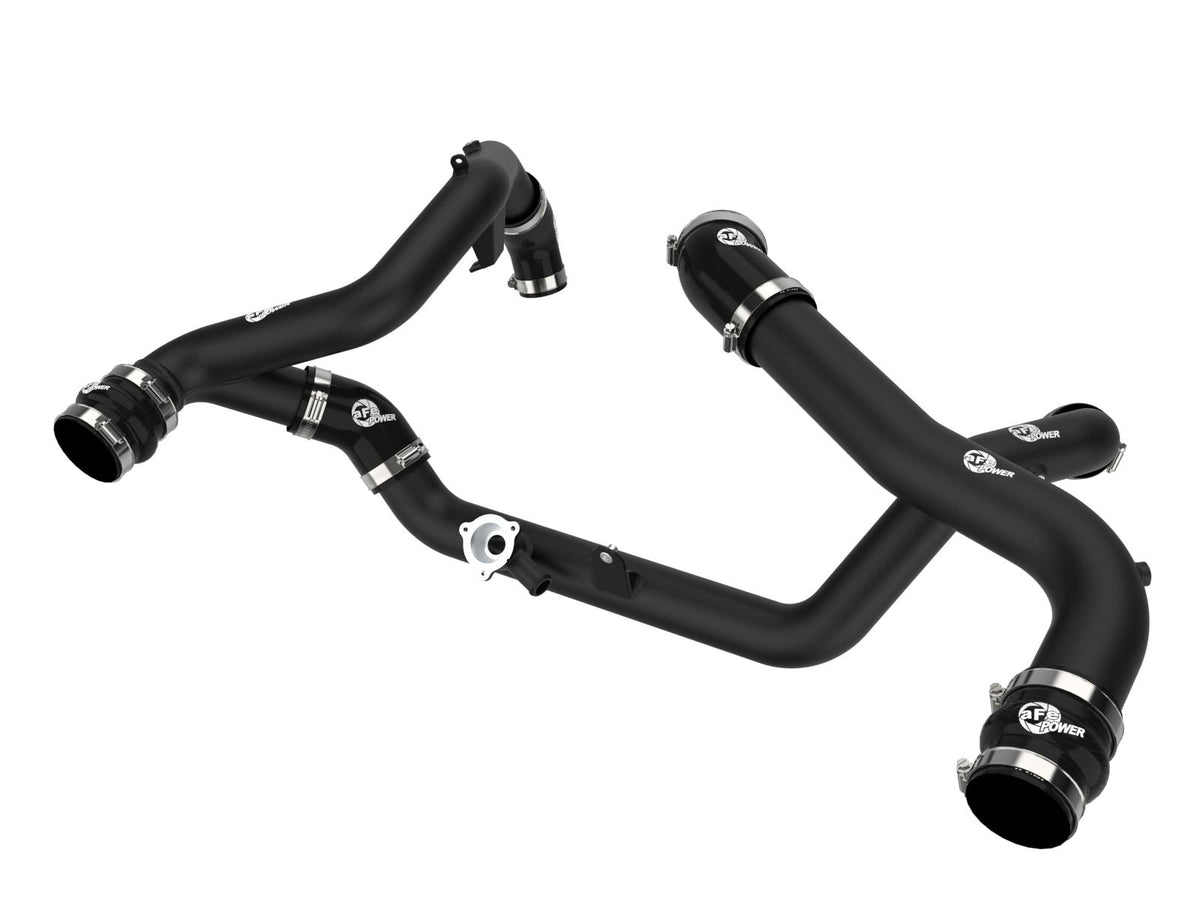 AFE BladeRunner 2-1/4 IN & 2-3/4 IN Aluminum Hot and Cold Charge Pipe Kit Black Ford Explorer ST 20-21 V6-3.0L (tt) - 46-20654-B