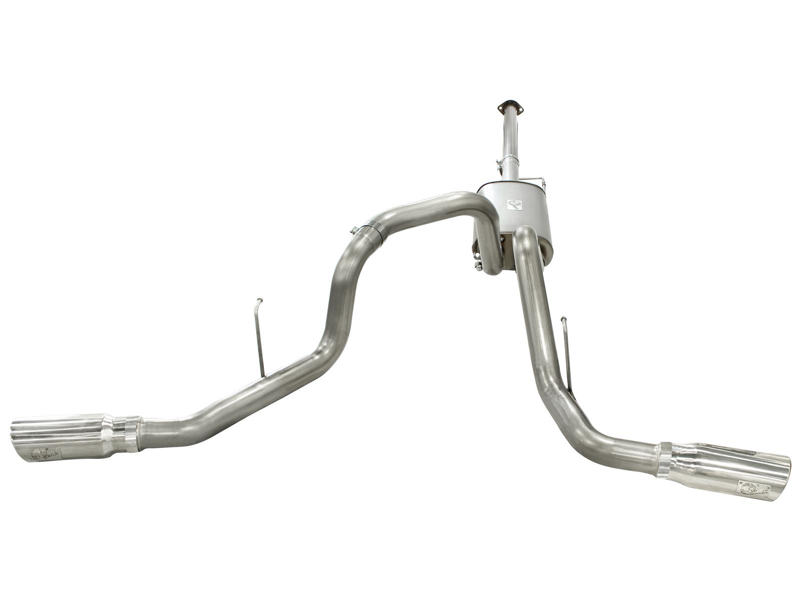 AFE MACH Force-Xp 3 IN 409 Stainless Steel Cat-Back Exhaust System w/Polished Tip (2011-2014 F-150) - 49-43056-P