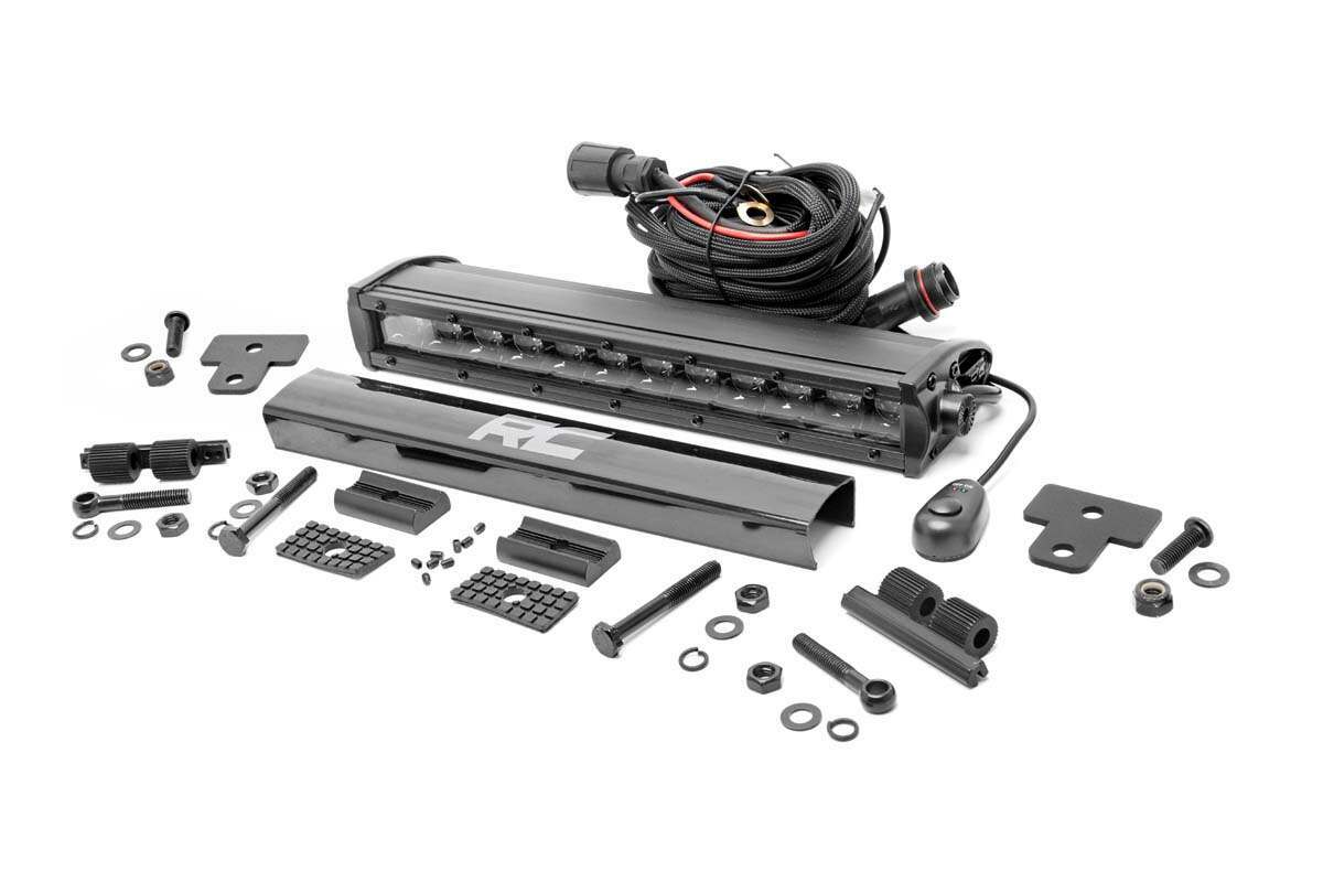 Rough Country Can-Am Defender 12-Inch Recessed Bumper LED Kit, Black Series (16-20 Defender) - 97001