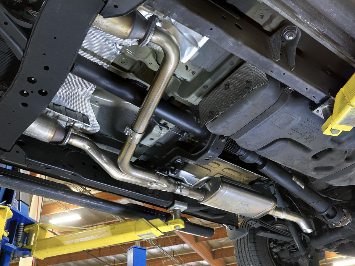 AFE ROCK BASHER 2-1/2 IN 409 Stainless Steel Cat-Back Hi-Tuck Exhaust System (2022-2026 Frontier) - 49-46141