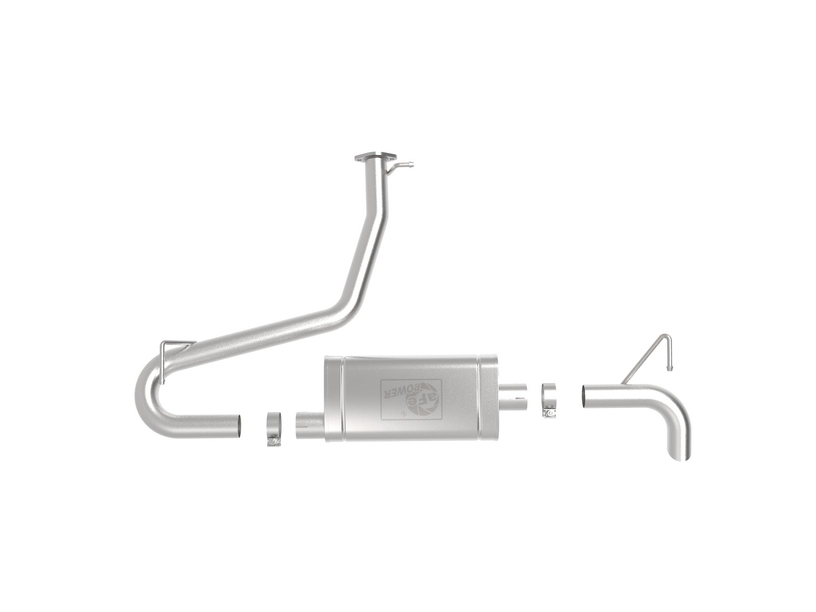 Takeda 2-1/2 IN 304 Stainless Steel Axle-Back Exhaust System (2018-2021 Hyundai Kona 1.6L AWD) - 49-37017
