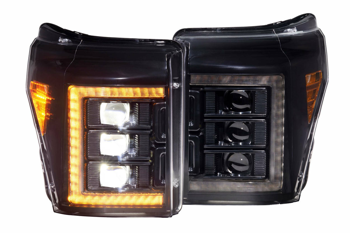 Morimoto XB LED Headlights - Pair / Amber (2011-2016 Ford Super Duty) - LF505-A-ASM