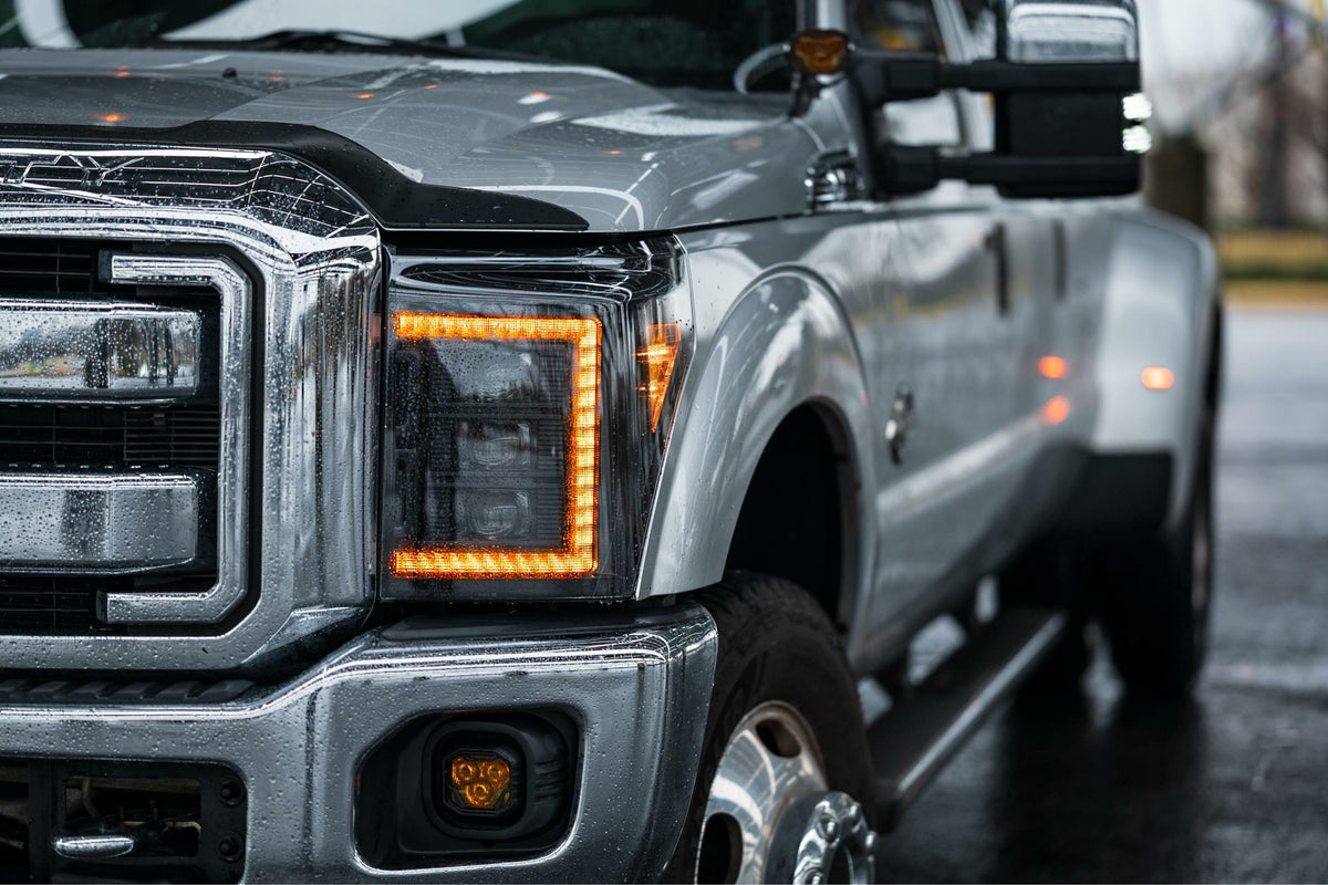 Morimoto XB LED Headlights - Pair / Amber (2011-2016 Ford Super Duty) - LF505-A-ASM