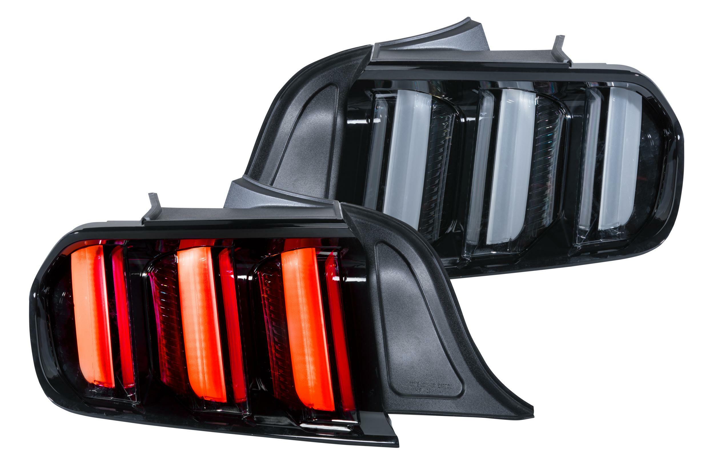 Morimoto XB LED Euro Style Tail Lights- Pair / Clear / Amber Sequential (2015-2022 Ford Mustang) - LF425