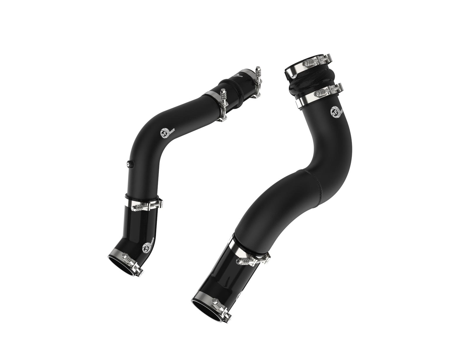 AFE BladeRunner Aluminum Hot and Cold Charge Pipe Kit Black RAM Diesel Trucks 19-23 L6-6.7L (td) - 46-20614-B