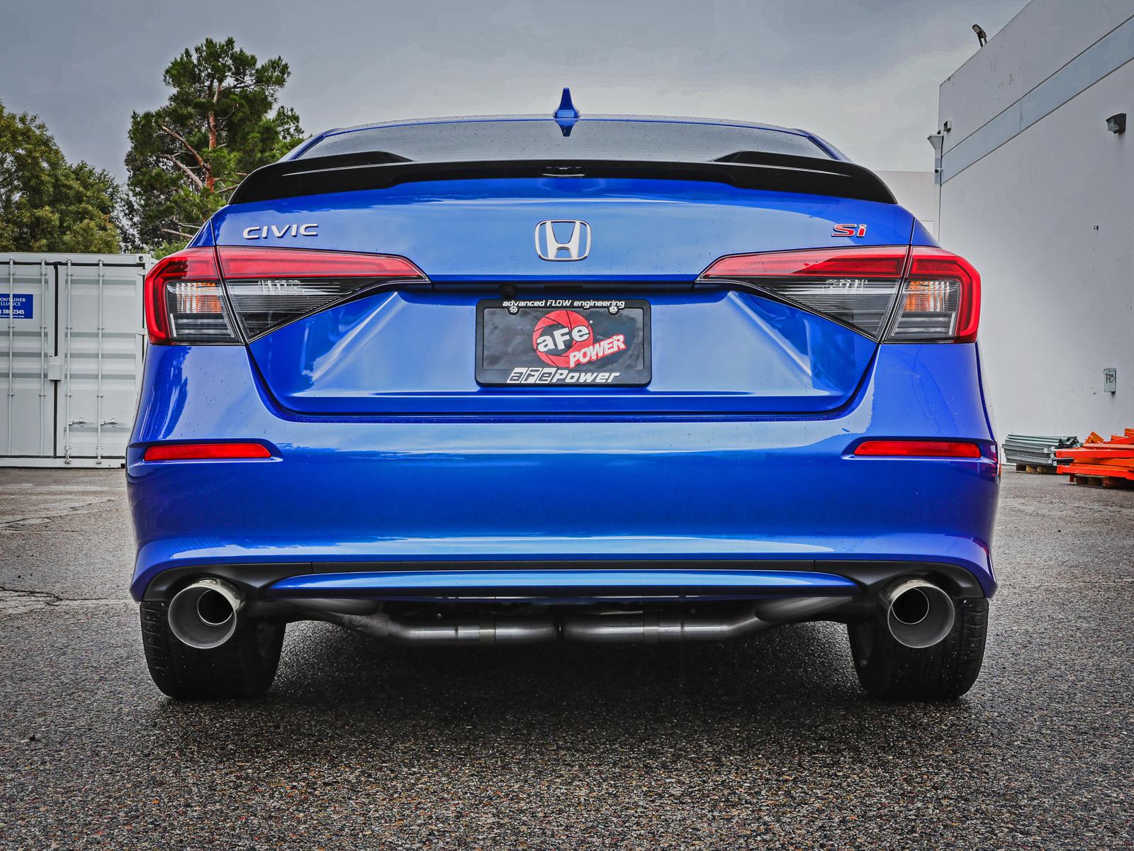 AFE Takeda 2-1/2 IN to 3 IN 304 Stainless Steel Cat-Back Exhaust w/ Polished Tips Honda Civic Si 22-23 L4-1.5L (t) - 49-36630-P