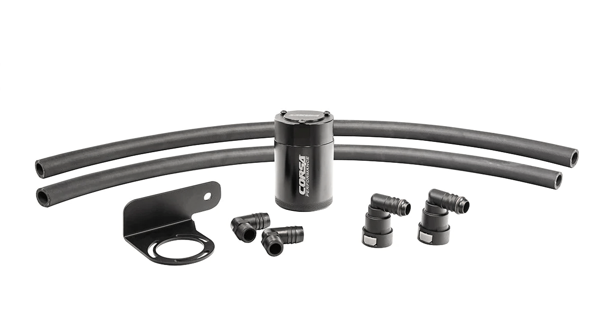 Corsa Performance Aluminum Oil Catch Can w/ Bracket (2011-2022 F-150 / Raptor / Tremor 3.5L Ecoboost) - CC0010