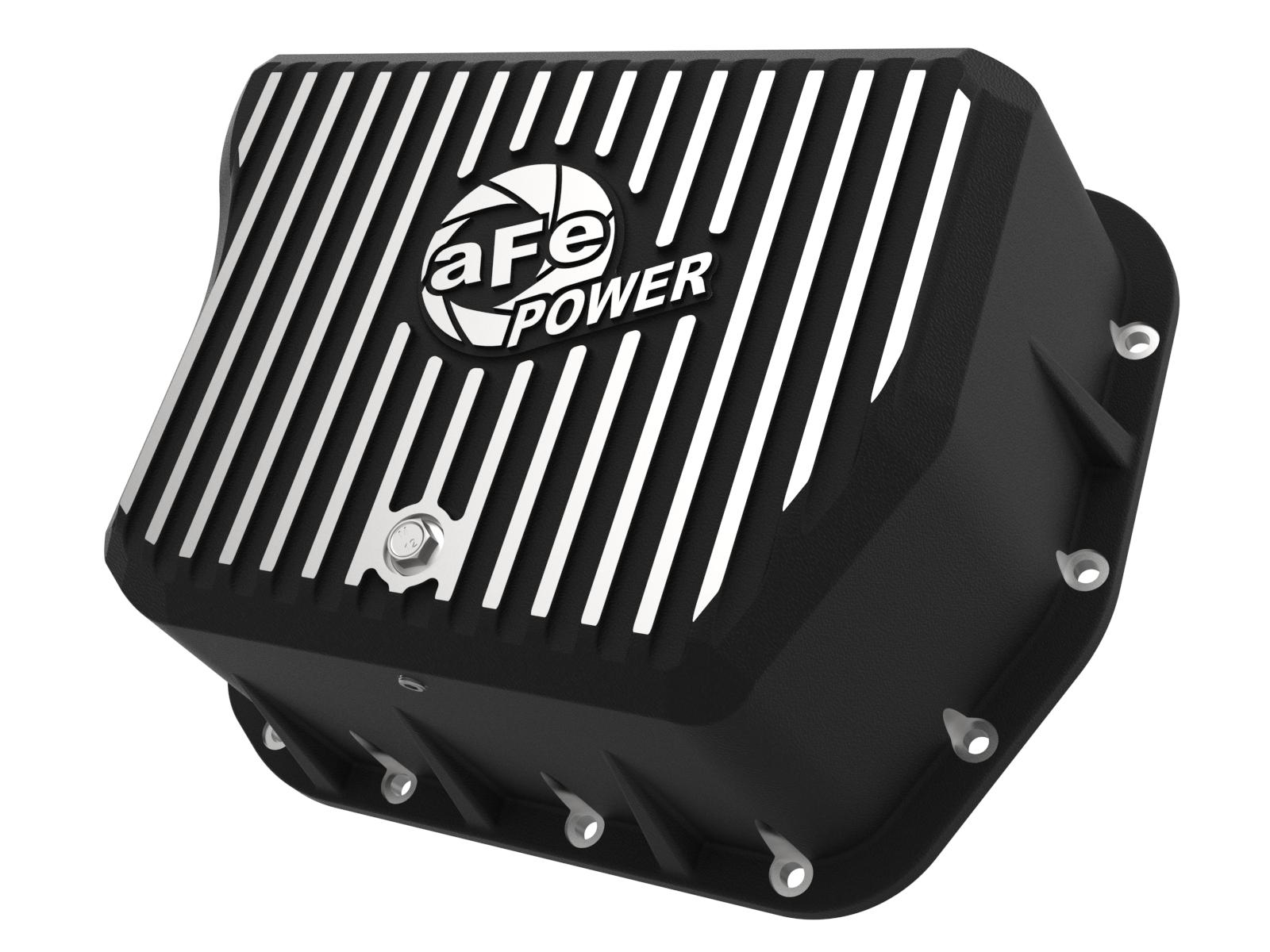 aFe POWER Transmission Pan Black w/ Machined Fins - 46-70052