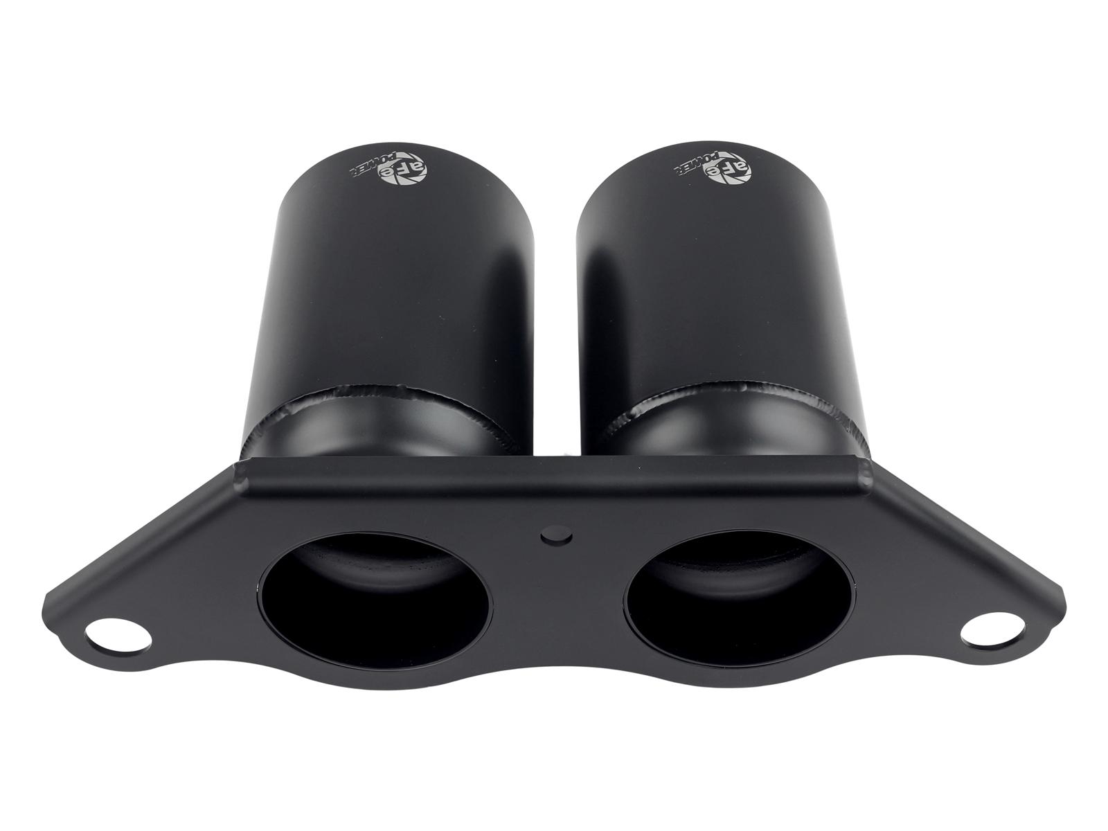 AFE MACH Force-Xp 4 IN Satin Black OE Replacement Exhaust Tips (Porsche 911 GT3 14-19 H6-3.8L/4.0L) - 49C36435-B