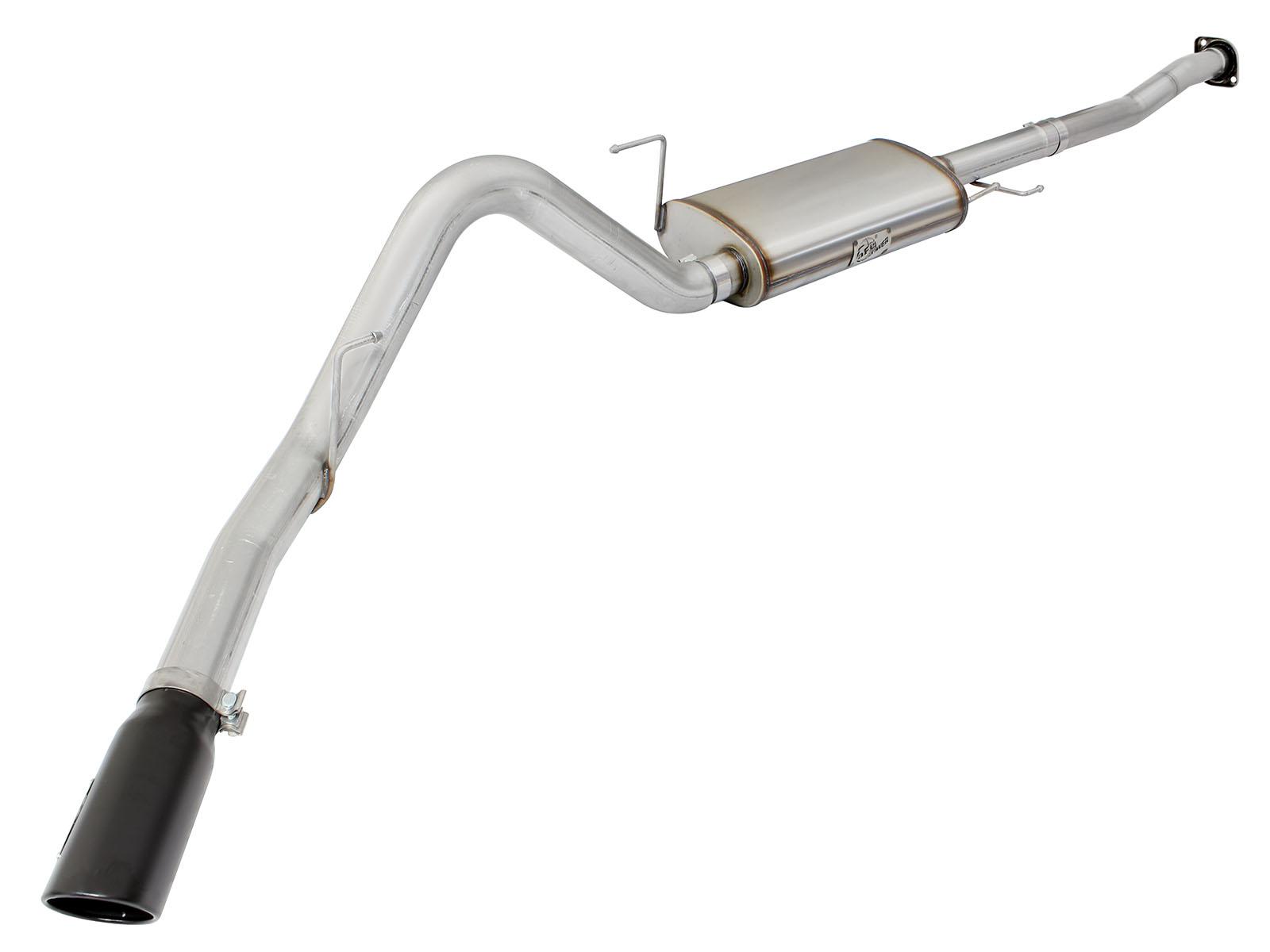 AFE MACH Force-Xp 3 IN to 3-1/2 IN 409 Stainless Steel Cat-Back Exhaust w/ Black Tip (2015-2020 F-150, F-150) - 49-43068-B