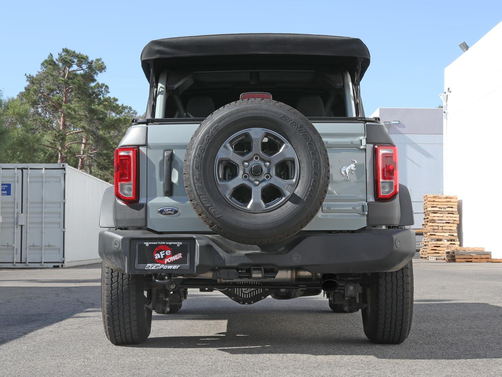 AFE 49-43136-B Apollo GT Series 3" 409 Stainless Steel Cat-Back Exhaust System w/ Black Tip (2021-2025 Bronco)