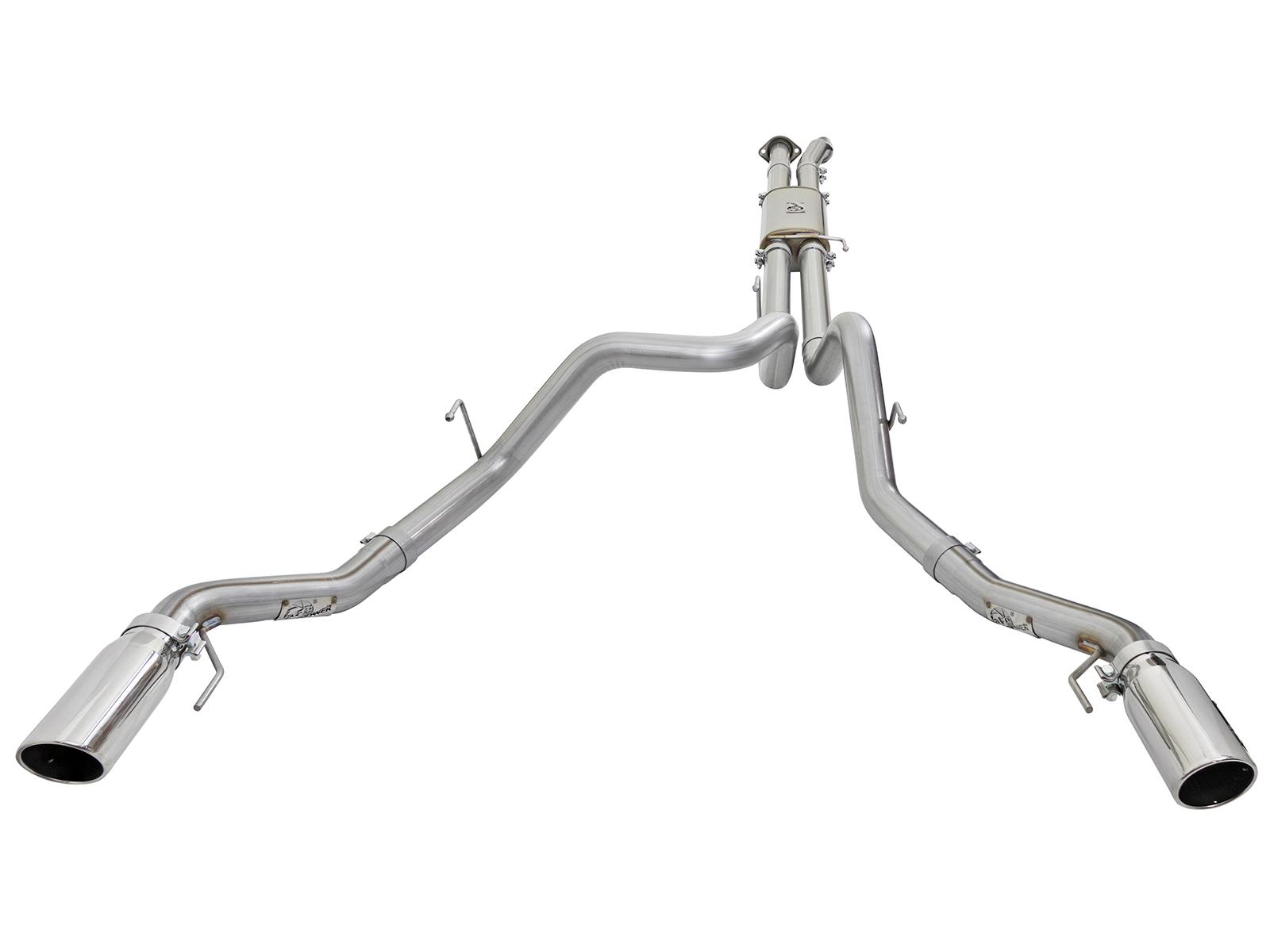 AFE MACH Force-Xp 3 IN 409 Stainless Steel Cat-Back Exhaust System w/Polished Tip (2017-2020 F-150) - 49-43045-P