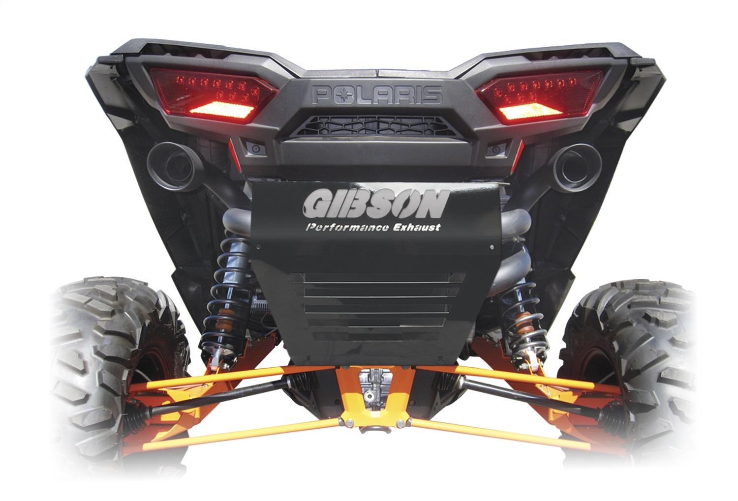 Gibson Exhaust Polaris Utv Dual Exhaust; Black Ceramic (2015-2017 Polaris Fitment) - 98022