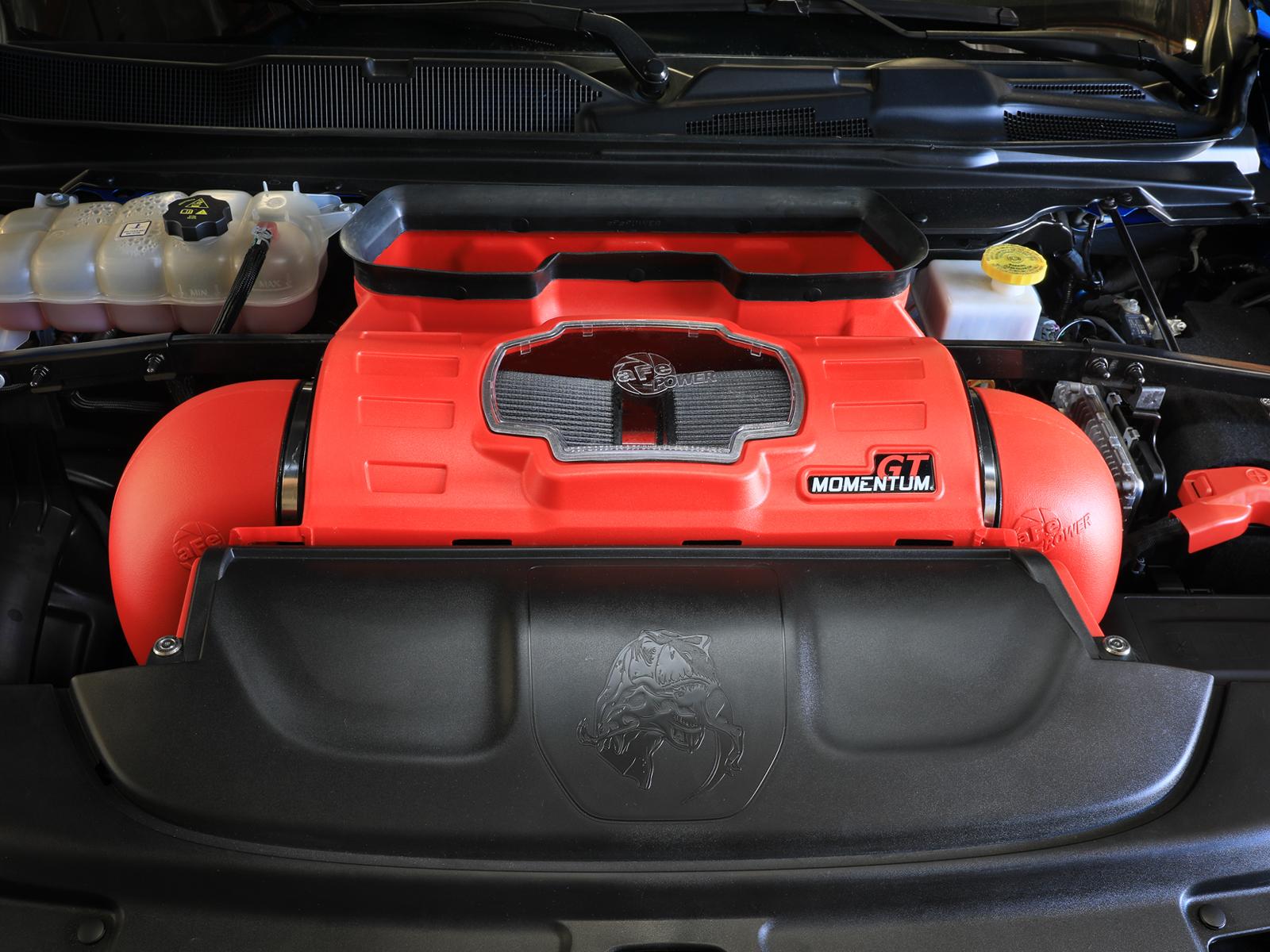 AFE Momentum GT Cold Air Intake System Red w/ Pro DRY S Filter RAM 1500 TRX 21-23 V8-6.2L (sc) - 50-70075KR