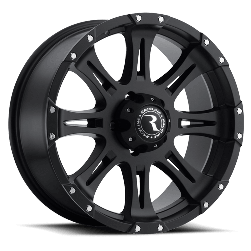 Raceline Wheels Aluminum Wheels 16x8 Raptor 981 Matte Black 0 Offset 5 on 139.7 Bolt Pattern 108 Bore Raceline - 981-68055