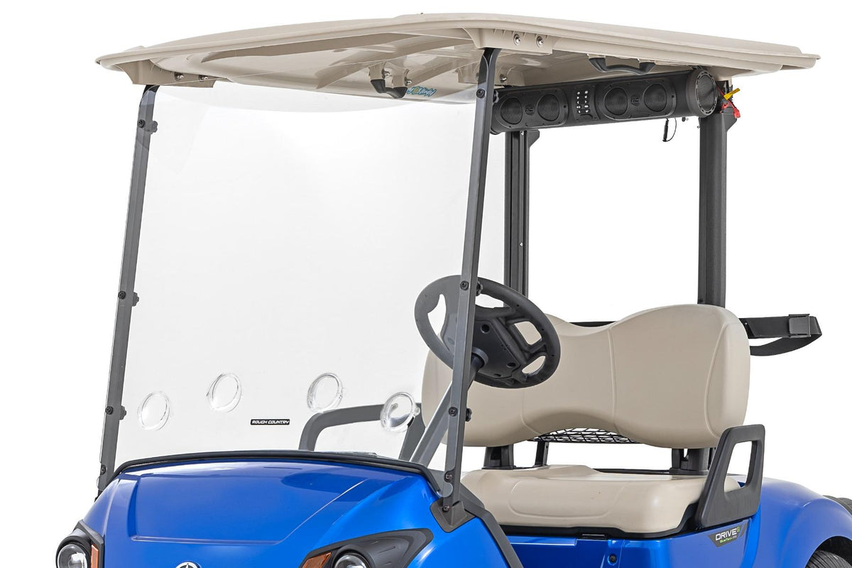 Rough Country Vented Full Windshield Scratch Resistant Yamaha Drive2 Golf Cart (2022) - 98202240