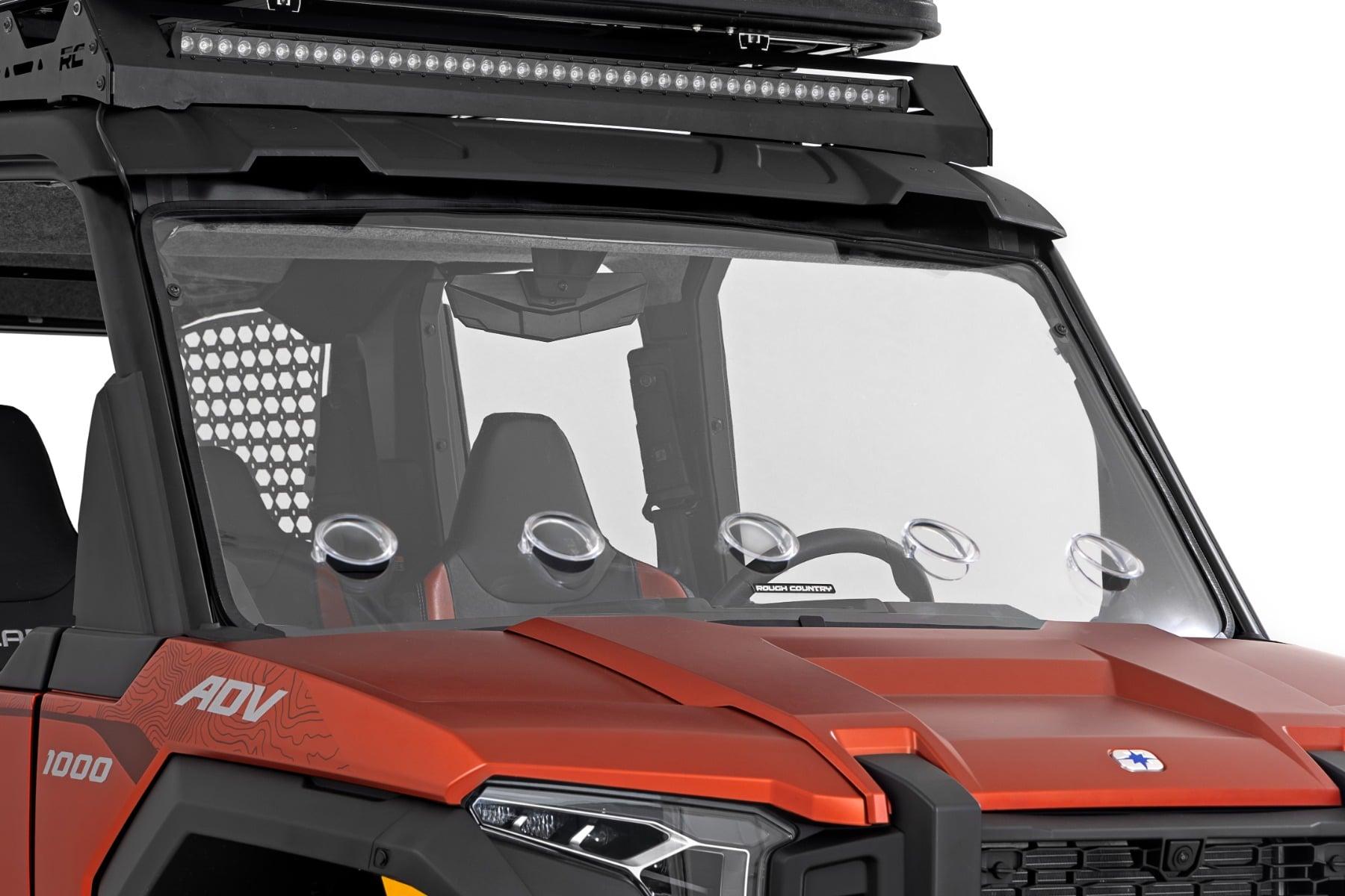 Rough Country Vented Full Windshield Scratch Resistant Polaris XPEDITION XP/XPEDITION XP 5 (2024-2025 XPEDITION ADV Premium, XPEDITION ADV Ultimate, XPEDITION XP 5 Ultimate, XPEDITION XP Premium, XPEDITION XP Ultimate, XPEDITION ADV 5 Premium, XPEDITION A