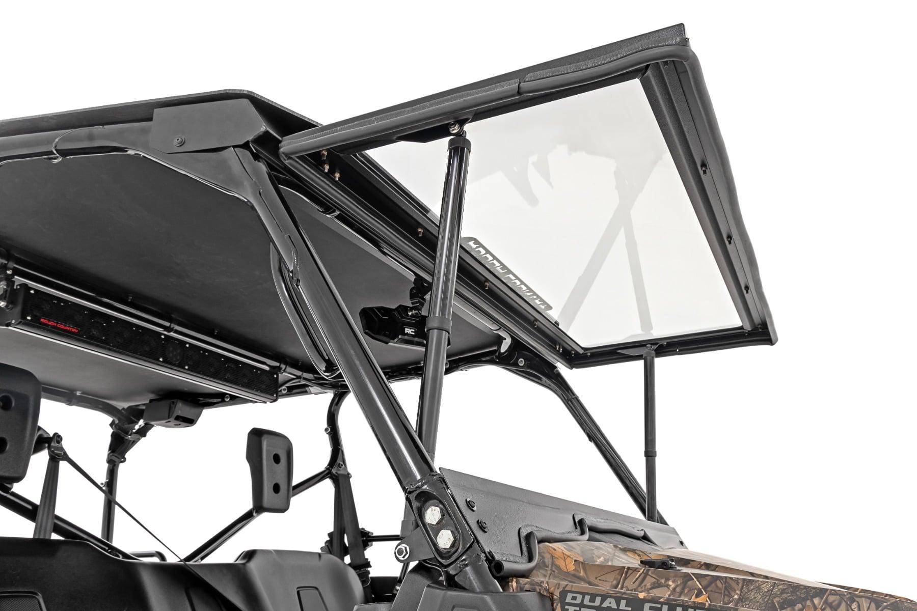 Rough Country Electric Tilt Windshield Glass Honda Pioneer 1000 (2016-2025 SXS1000M3 Pioneer 1000, SXS1000M5 Pioneer 1000-5, SXS1000M5 Pioneer 1000-5 Deluxe, SXS1000M3 Pioneer 1000 Limited Edition, SXS1000M5 Pioneer 1000-5 Limited Edition, SXS1000M3 Pione