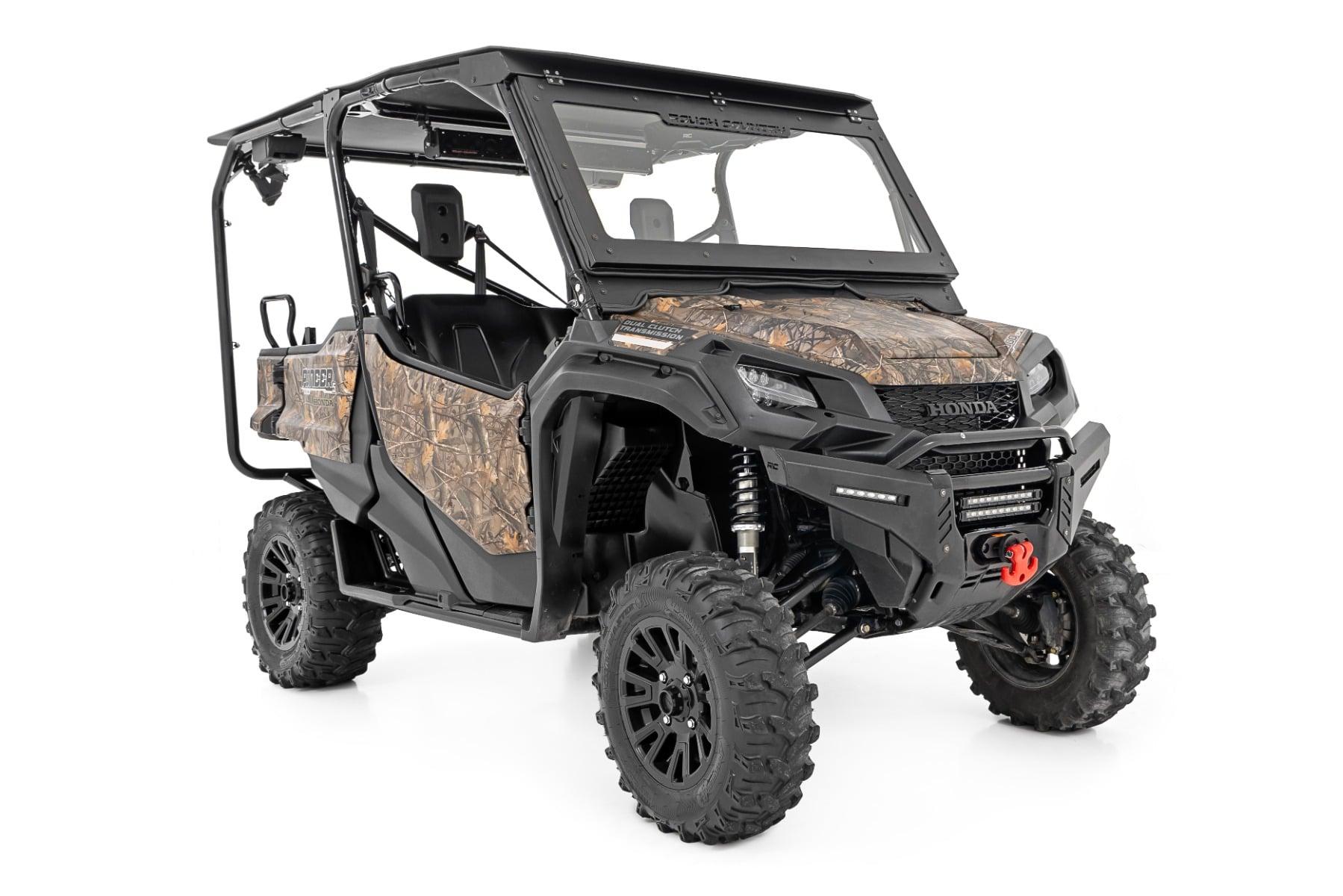 Rough Country Electric Tilt Windshield Glass Honda Pioneer 1000 (2016-2025 SXS1000M3 Pioneer 1000, SXS1000M5 Pioneer 1000-5, SXS1000M5 Pioneer 1000-5 Deluxe, SXS1000M3 Pioneer 1000 Limited Edition, SXS1000M5 Pioneer 1000-5 Limited Edition, SXS1000M3 Pione