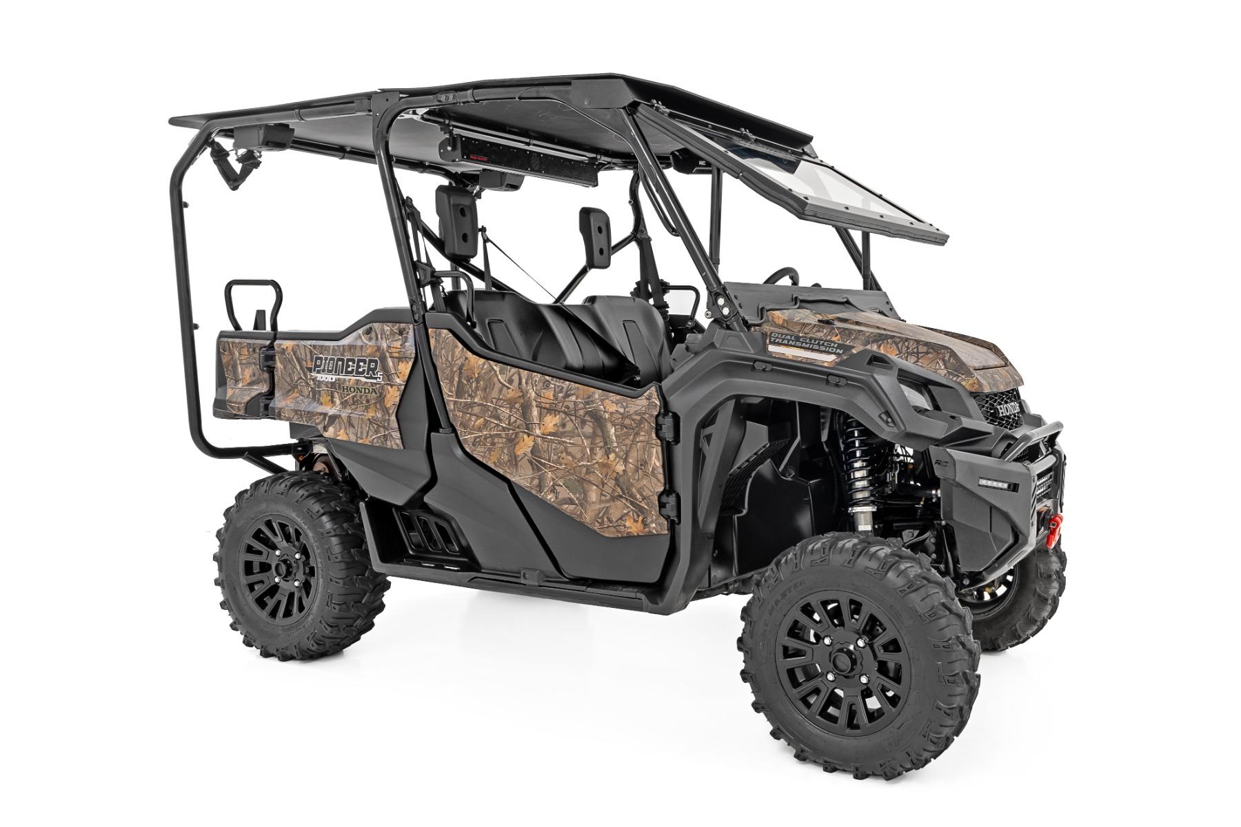 Rough Country Electric Tilt Windshield Glass Honda Pioneer 1000 (2016-2025 SXS1000M3 Pioneer 1000, SXS1000M5 Pioneer 1000-5, SXS1000M5 Pioneer 1000-5 Deluxe, SXS1000M3 Pioneer 1000 Limited Edition, SXS1000M5 Pioneer 1000-5 Limited Edition, SXS1000M3 Pione
