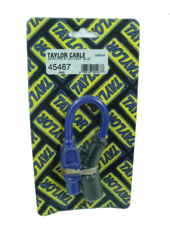 TAYLOR CABLE 8mm Spiro-Pro 8in Single Wire blue Spark Plug Wires - 45467