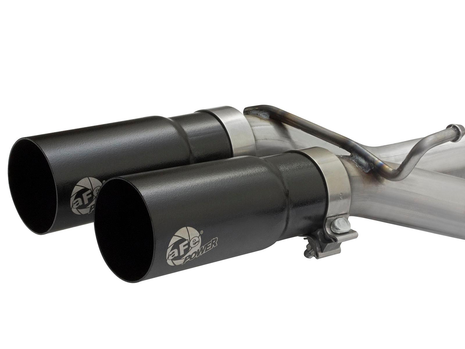 AFE Rebel Series 3 IN to 2-1/2 IN 409 Stainless Steel Cat-Back Exhaust w/Black Tip (2004-2008 F-150) - 49-43079-B