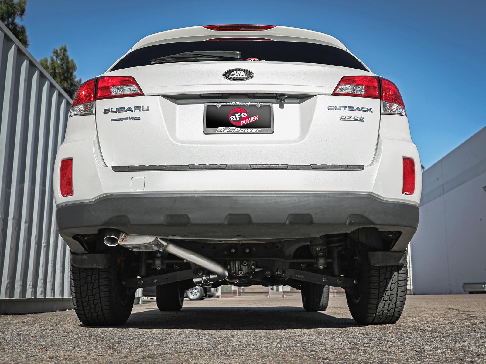 AFE Takeda 2-1/4 to 2-1/2 IN 304 Stainless Steel Cat-Back Exhaust Subaru Outback 10-14 H4-2.5L - 49-36806