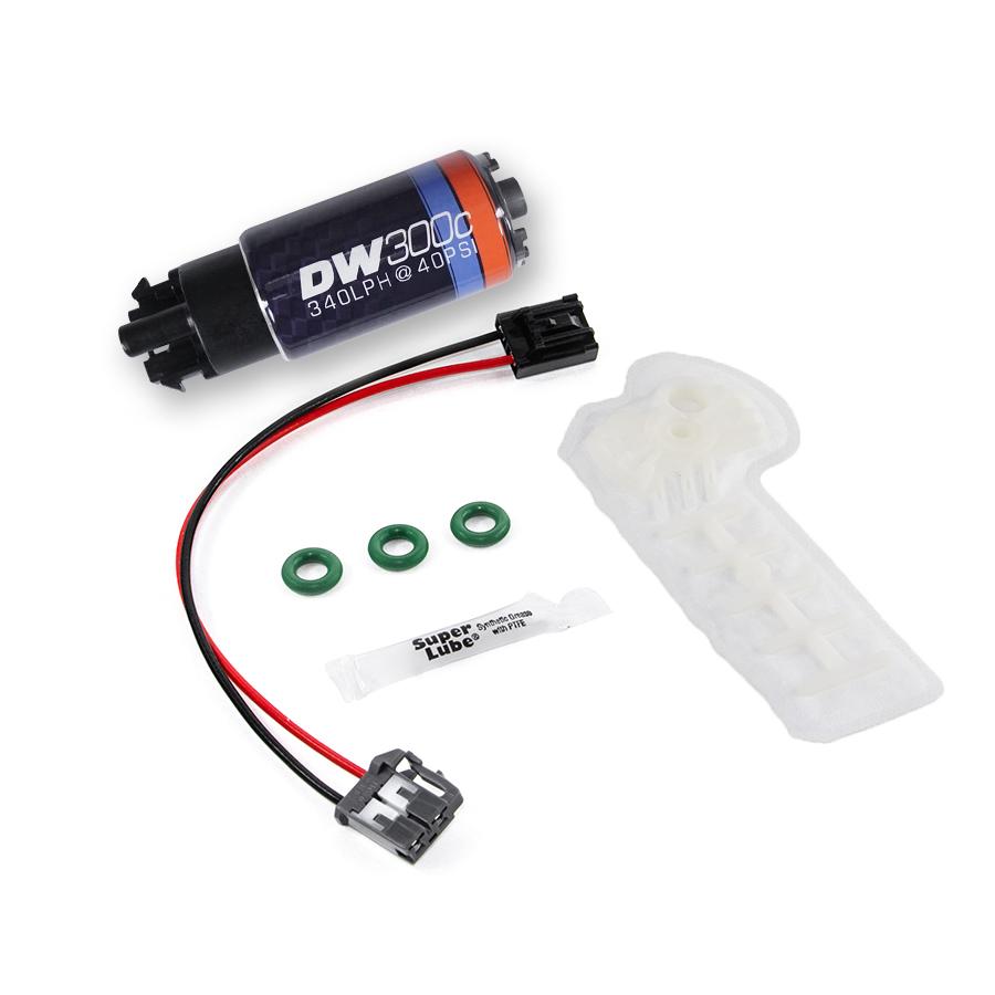 DeatschWerks 340lph compact fuel pump w/ 1010 install kit (2013-2018 FR-S, BRZ, WRX) - 9-307-1010