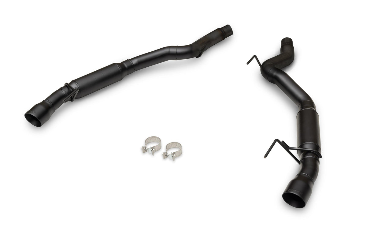 Flowmaster 3" Outlaw Axle-Back Exhaust System - No Valves - Dual Black Tips (2024-2026 Mustang GT / Ecoboost 2.3L) - 818160