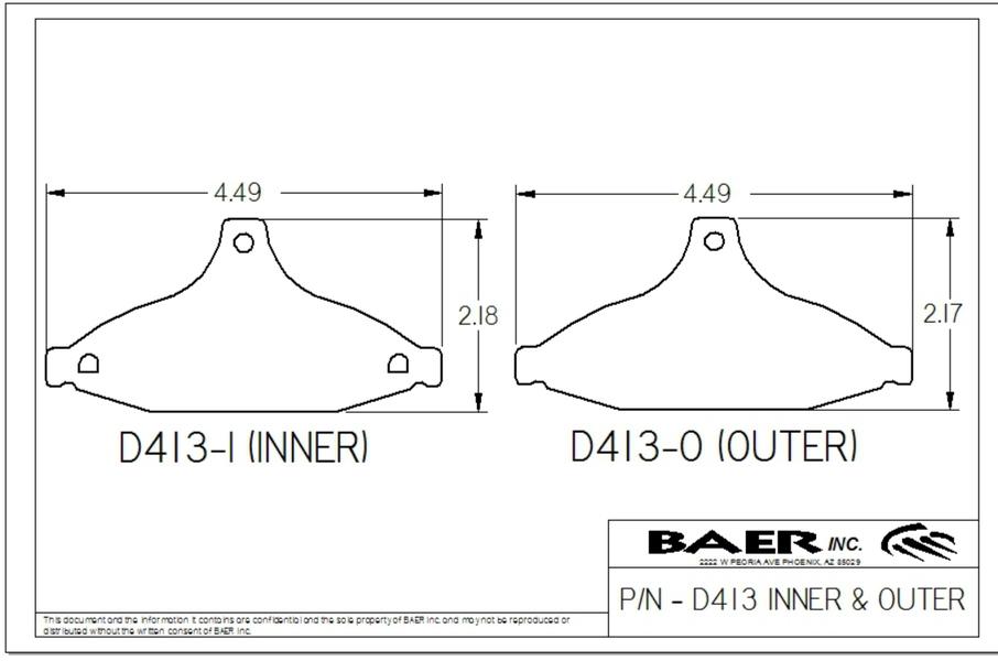 Baer Brake Pads Disc Brake Pads Rear - D0413R