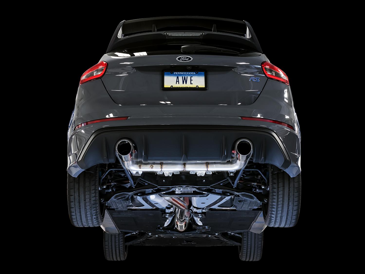 AWE 3020-32030 2016-2018 Focus RS Track Edition Catback Exhaust with Chrome Tips