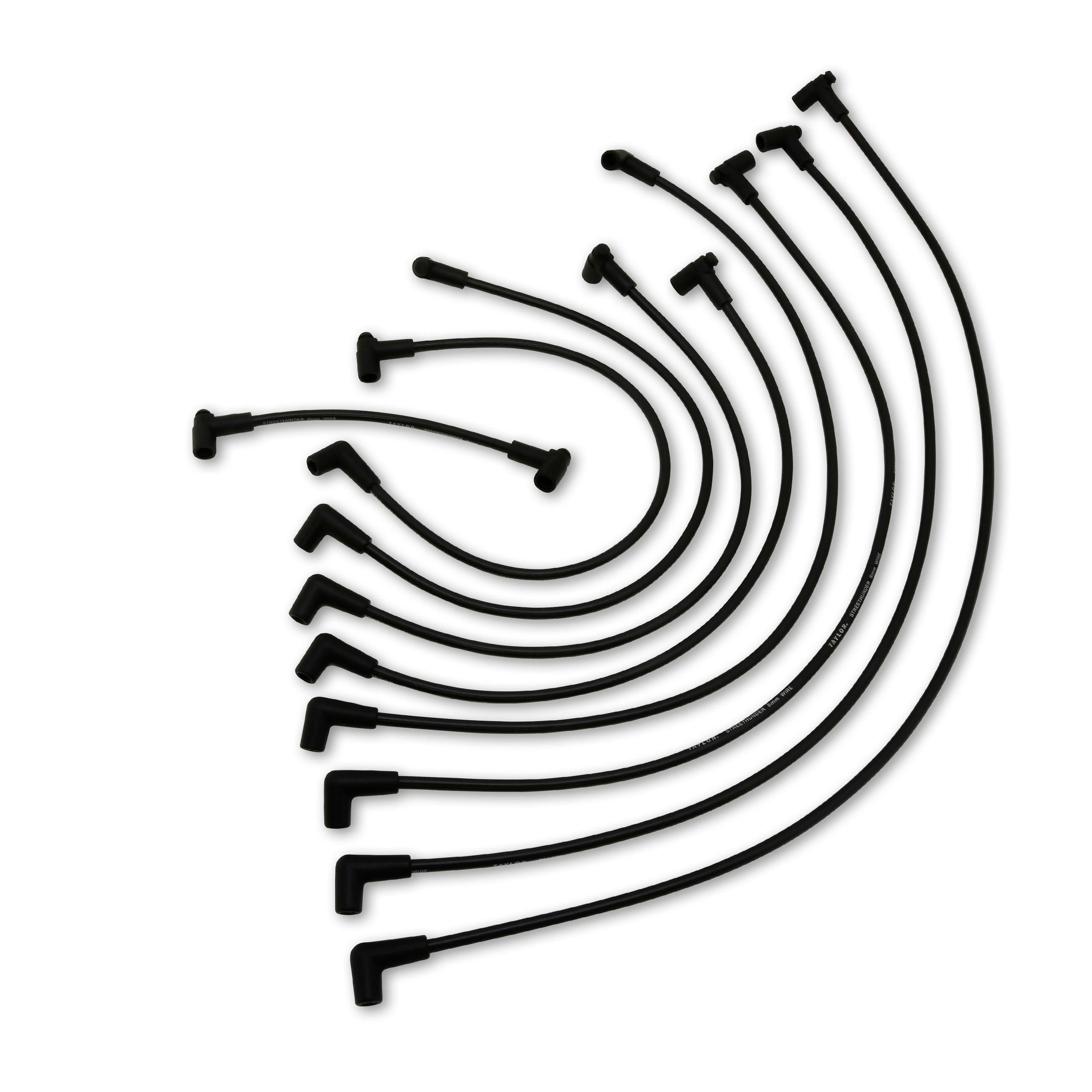 TAYLOR CABLE Streethunder custom 8 cyl black Spark Plug Wires - 51003