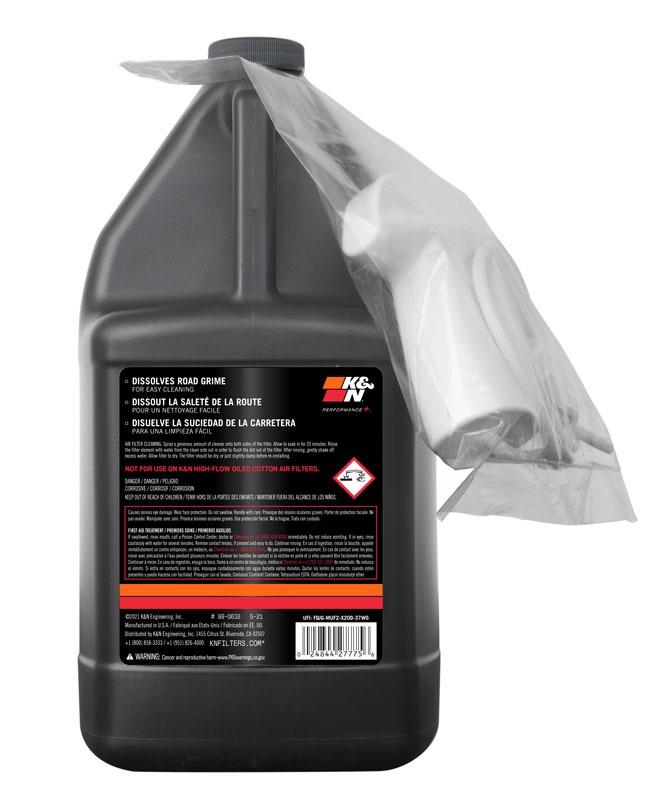 K and N Filters Heavy Duty Filter Cleaner, DryFlow 1 gal, 128 oz - 99-0638