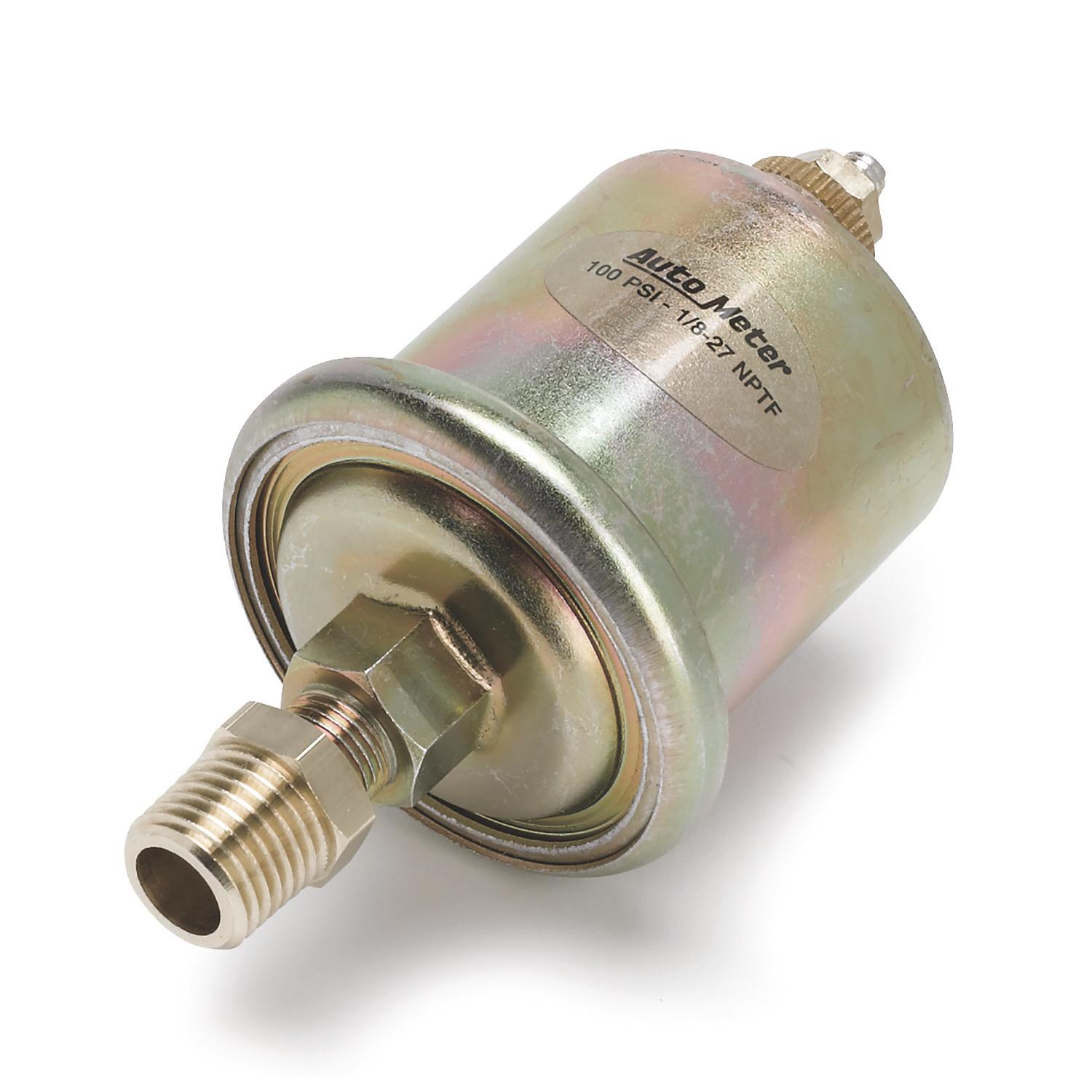 Auto Meter SENSOR, OIL PRESSURE, 0-100PSI, 1/8" NPT MALE, FOR SHORT SWEEP ELEC. - 990342