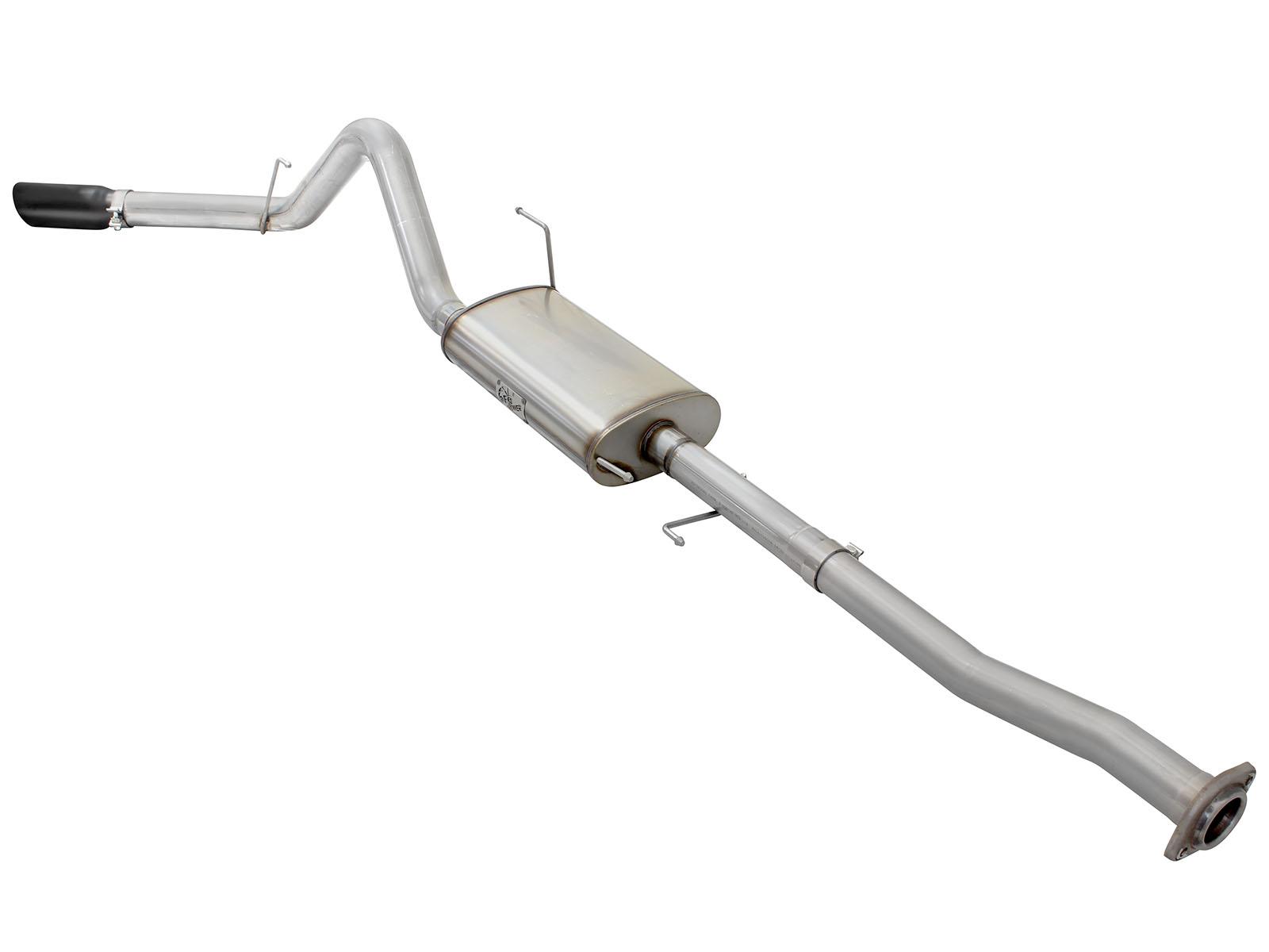 AFE MACH Force-Xp 3 IN to 3-1/2 IN 409 Stainless Steel Cat-Back Exhaust w/ Black Tip (2015-2020 F-150, F-150) - 49-43068-B