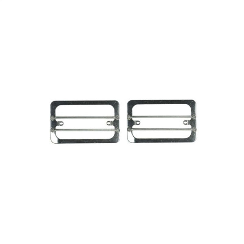 Rugged Ridge Euro Guard Kit Side Marker/Turn Signal Stainless; 97-06 Wrangler Tj - 11142.02
