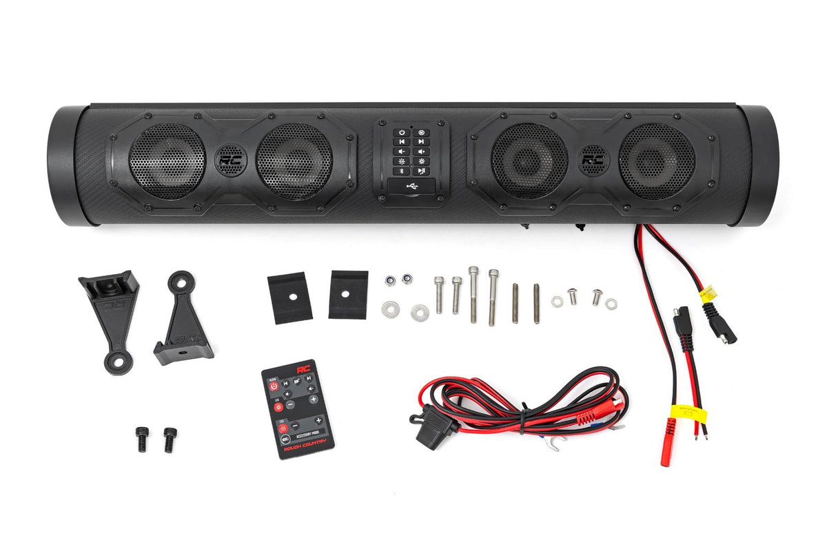 Rough Country Bluetooth LED Soundbar 8 Speaker IP66 Waterproof UTV/ATV - 99515_A