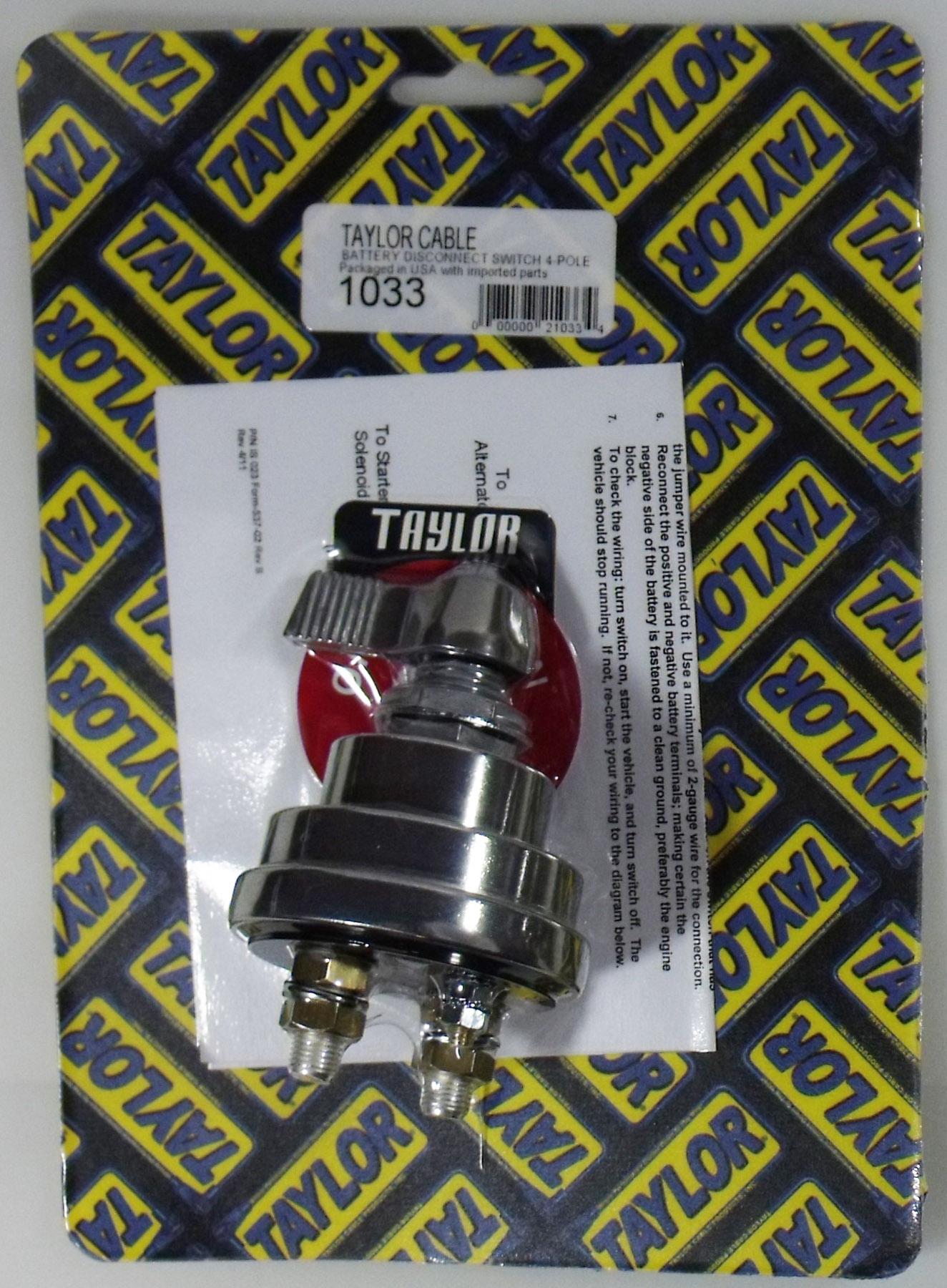 TAYLOR CABLE Master Battery Disconnect Switch 4 post - 1033