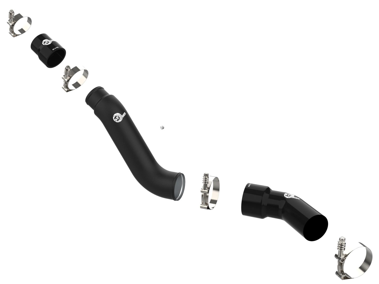 AFE BladeRunner 3" Aluminum Hot Charge Pipe - Black (2016-2019 Ram 1500 EcoDiesel V6 3.0L TD) - 46-20498-B