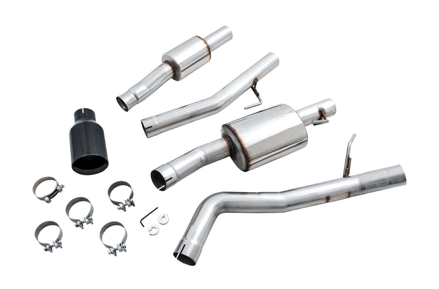 AWE Tread Edition Catback Single-Side Exhaust for Jeep JT 3.6L - Diamond Black Tip (2020-2021 Jeep Gladiator) - 3015-23103