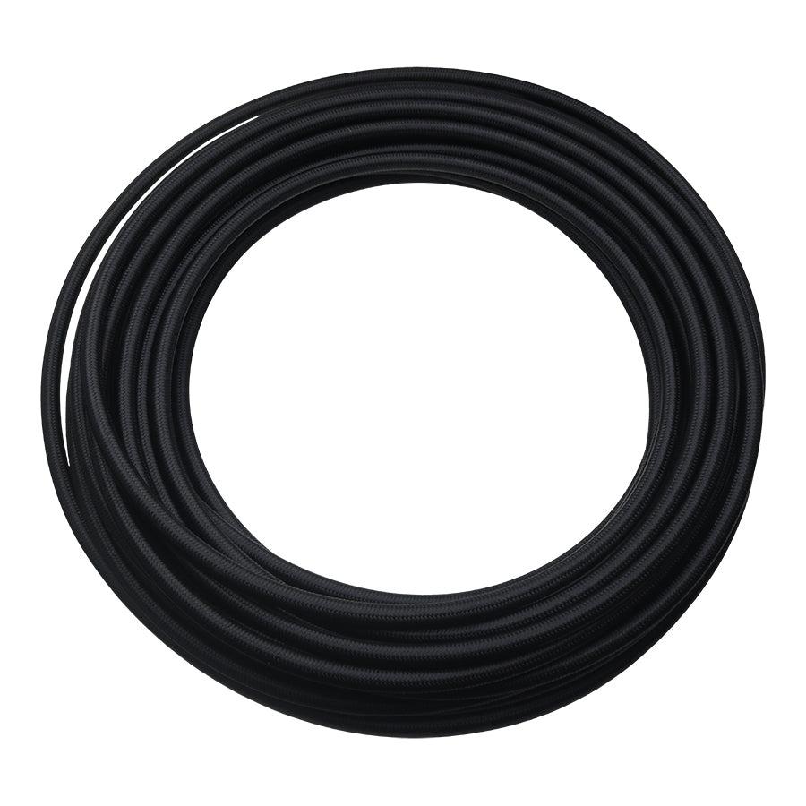 DeatschWerks 6AN Black Nylon Braided PTFE Hose, 50 Feet - 6-02-0864-50