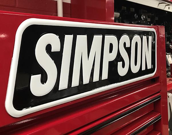 Simpson Racing Racing Embossed Aluminum Sign - SIGNMOTO