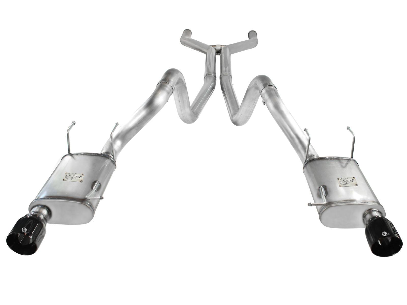 aFe 2011-2014 Mustang GT Mach Force-Xp 3" Stainless Steel Cat-Back Exhaust System w/ Black Tips