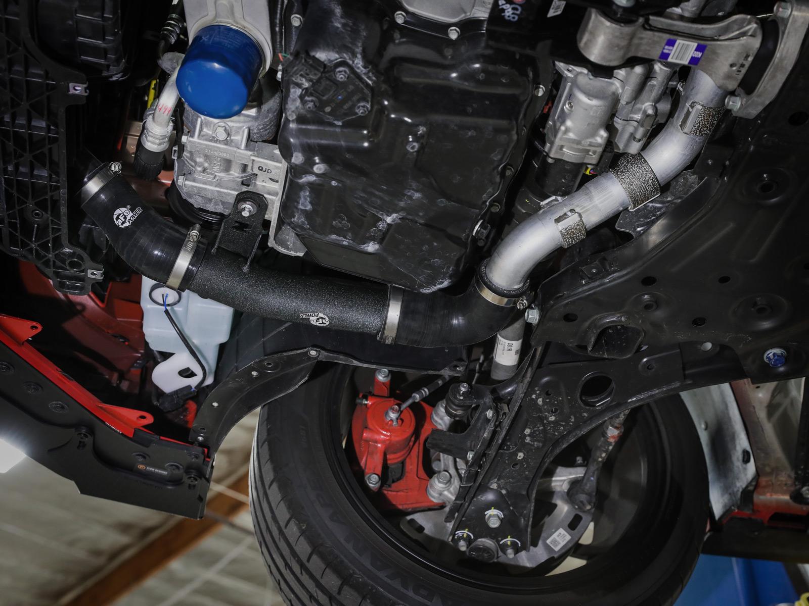 AFE BladeRunner 2-1/2 IN Aluminum Hot Charge Pipe Black Hyundai Veloster N 19-22 L4-2.0L (t) - 46-20646-B