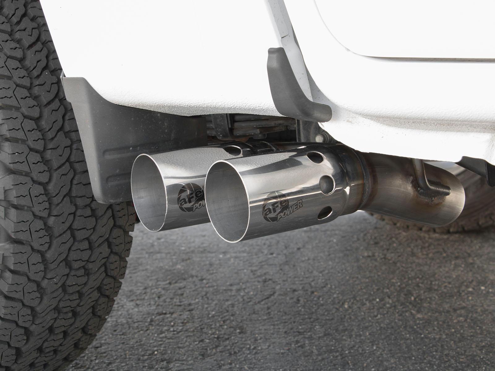 AFE Rebel Series 3 IN 409 Stainless Steel DPF-Back Exhaust System w/Polished Tip (2016-2020 Colorado, Canyon) - 49-44065-P