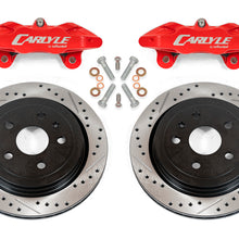 BMR Fabrication Brake Kit for 15" Conversion, Drilled and Slotted Rotors, Red Calipers Red (1997-2004 C5 Corvette Base) - DBK553